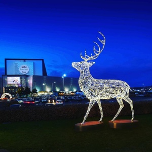 Fabricante de gran tamaño de la vida iluminada decoración Led 3D motivo de luz animales ciervos <span class=keywords><strong>Navidad</strong></span> <span class=keywords><strong>exterior</strong></span> para Centro Comercial - Product Image 1