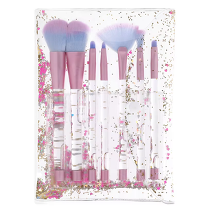 YRX coulant sable paillettes maquillage pinceau ensemble coulant sable liquide huile remplissage poignée Transparent cristal paillettes diamant maquillage brosse - Product Image 1