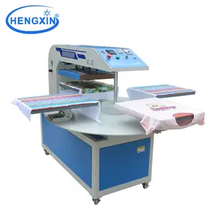 40*50 pneumatic rotary 4 station heat press machine for wood acrylic board polyester cotton t-shirt pant hoodie short shoe press