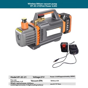 DC 18V-21V Lithium <b>Battery</b> Cordless Vacuum <b>Pump</b> Double Stage 2CFM 1/4HP with Rechargeable <b>Battery</b> and Charger for A/C Service - Product Image 6