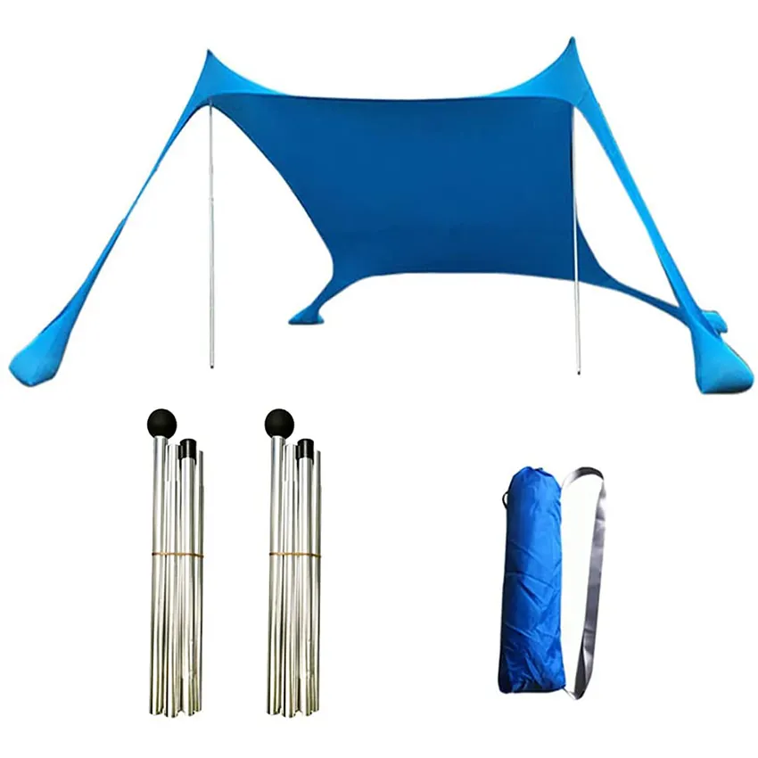 Parasol portátil para la familia, tienda de playa, refugio solar, protección Uv Hexagonal para acampar