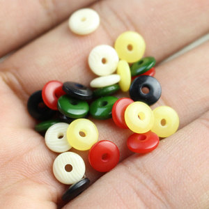 Colorful Resin Spacer <b>Beads</b> 6mm DIY Jewelry Findings For Bracelet Making Craft Accessories <b>Plastic</b> Round Flat Pad Components - Product Image 3
