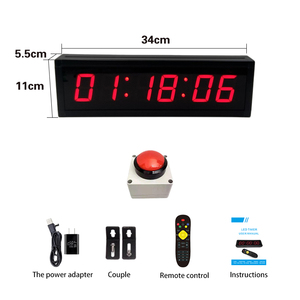 Đồng hồ đếm ngược 1.8 inch 6 chữ số đồng hồ treo tường cho các cuộc họp và các cuộc thi, với chức năng cắm điện và nút - Product Image 6
