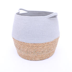 Panier de rangement pliable en corde et coton, nouveau, extra large, respectueux de l'environnement, boîte de rangement tissée, jouets à linge et articles divers, pièces - Product Image 2
