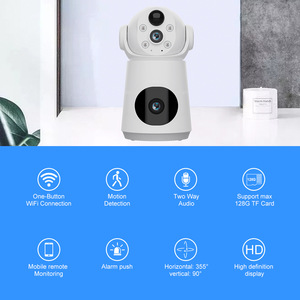 Caméra de surveillance WiFi sans fil V380, 1080P, double vue panoramique, stockage en nuage, avec interphone vocal, pour la sécurité domestique - Product Image 5