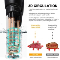 Penghangat Makanan Sous Vide dengan Pompa Sirkulasi 3D, Kontrol Timer Digital Akurat, Sangat Senyap, Mudah Dibersihkan, Portabel, untuk Penggunaan Rumah Tangga