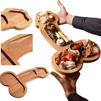 Planche à apéritif en bois massif amusante en forme de pénis, décoration d'affichage alimentaire, planche à fromage et à charcuterie, plateau de service de cuisine