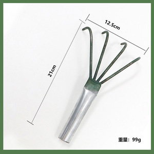 Horquilla de jardín de acero con cuatro dientes, mango metálico con pulverización electrostática para cavar, plantar, agricultura y jardinería - Product Image 4