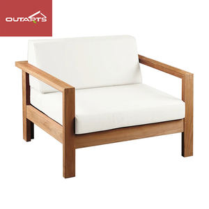 طقم أثاث خارجي أنيق مقاوم لجميع الظروف الجوية، طقم أريكة للحدائق والمنتجعات والفنادق والشواطئ مصنوع من خشب الساج - Product Image 5