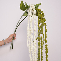 NINI Großhandel 125cm Weißer Künstlicher Amaranthus 6 Zweige Hängendes Grünzeug für Hochzeit Weihnachten Erntedankfest Blumen
