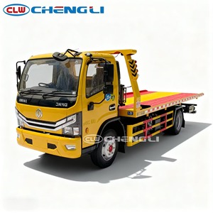 Dongfeng Huashen 4X2 One-Tow-Two Wrecker <b>Truck</b> <b>Flatbed</b> Heavy Duty Tow <b>Truck</b> for Road Rescue - Product Image 6