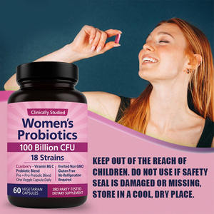 プロバイオティクス・プレバイオティクスカプセル 60カプセル 大人用 食品グレード認証 OEM対応 24ヶ月の保存期限 女性の健康 カスタマイズ可能 - Product Image 5