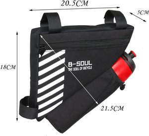 Muestra Gratis, Bolsa de Tubo Superior para Bicicleta de Montaña, Impermeable, de Gran Capacidad, Bolsa Triangular para Bicicleta - Product Image 4