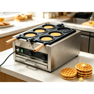 Gaufrier rond écoénergétique pour applications professionnelles, idéal pour des gaufres croustillantes, des biscuits et des snacks au fromage savoureux - Product Image 2