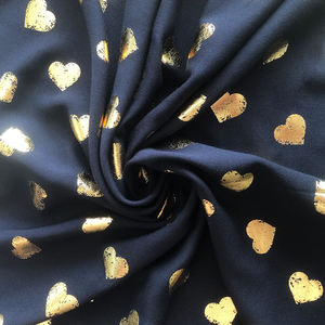 Tela 100 poliéster con estampado metálico <span class=keywords><strong>crep</strong></span> cey, color dorado y plateado, 180D - Product Image 6