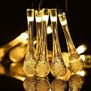 Solar <b>String</b> Lights Outdoor Waterproof Water Drop 8 Lighting Modes for <b>Garden</b> Wedding Party Patio Christmas Decor 7M Dimmable - Product Image 2