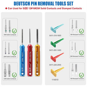 Diy कनेक्टर हटाने टूल किट ST5236-DEUTSCH जिसमें rt1 मानसिक निष्कर्षण उपकरण DRK-12DTP + 16dtm 8 pcs प्लास्टिक उपकरण सेट - Product Image 4