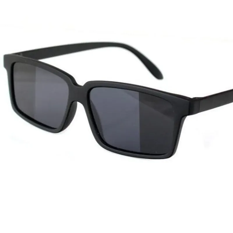 Unisex Anti izleme gözlük siyah kare casus gözlük güneş gözlüğü dikiz casus dişli dedektif araçlar