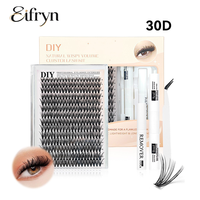 Kits de faux cils en grappes Eifryn en gros, kits de cils individuels DIY, extensions de cils personnalisées avec logo, kits de cils en grappes