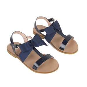 Sandales plates en <span class=keywords><strong>cuir</strong></span> véritable pour fille, chaussures confortables, pour enfant, nouveau Design, vente en gros, - Product Image 1