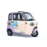 Petite voiture électrique à cabine fermée, 25-30 km/h, batterie au plomb-acide, tricycle électrique avec siège arrière pour le transport de passagers