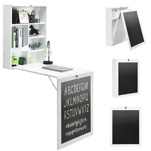 Modern Wall Mounted Folding Foldable Multi-Function Convertible Working Writing Study Table Home Office Desk