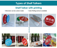 Vente chaude au détail Étagère Talkers Conceptions publicitaires percutantes étagère barkers Boosters Wobblers Danglers avec manchons adhésifs