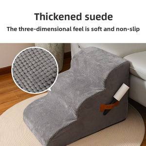 Lujo sólido patrón de tela de felpa gato perro viaje sofá escalera extraíble lavable mascota cama accesorios fábrica al por mayor - Product Image 2