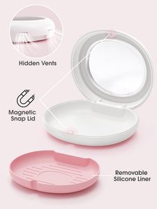 OEM colorido plástico ortodoncia alineador boca protector caso silicona forma ovalada Dental retenedor casos <span class=keywords><strong>caja</strong></span> para uso doméstico - Product Image 2