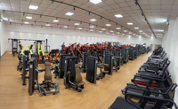 Station de musculation commerciale complète avec système de sélection de poids et pile de poids intégrée