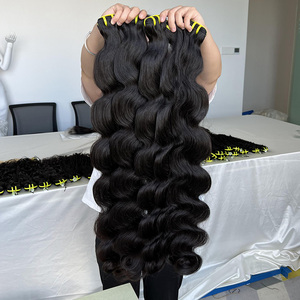 Cheveux bruts non transformés à cuticule alignée Paquets de double vague de corps en gros Vendeurs de cheveux humains vierges vietnamiens naturels - Product Image 2