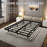 Lit en fer forgé personnalisé Style moderne Simplicité Cadre épaissi Taille unique Pliable Caractéristique pour la maison Chambre à coucher