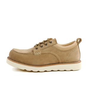 Chaussures de travail basses pour hommes en cuir véritable avec construction Goodyear Welt, antidérapantes et durables, prêtes à être expédiées en 14 jours, usine OEM - Product Image 1