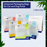 Sacs à fond plat personnalisables en aluminium épais avec impression en héliogravure et fermeture éclair pour aliments pour chiens, aliments pour chats et friandises pour animaux de compagnie