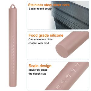 Utensilios de Repostería: Rodillo de Silicona Texturizada de Grado Alimenticio para Fondant, Pastelería, Masa, Galletas y Azúcar - Product Image 5