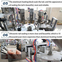 Machine de remplissage et de thermoscellage semi-automatique électrique pour tubes de confiture de fraises, sauce harissa, tubes en aluminium pliables, produits chimiques