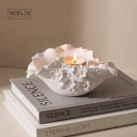 Mangkuk Buah Keramik Buatan Tangan Merlin Living, Piring Cokelat Dekorasi Rumah Modern Motif Bunga, Pabrik Keramik Chaozhou OEMODM