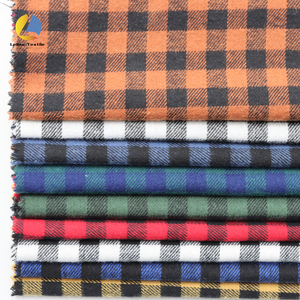 Personalizzabile 100% tessuto di flanella di cotone spazzolato singolo lato Twill tessuto Plaid <span class=keywords><strong>Pattern</strong></span> 145cm di larghezza per camicia pigiama Homewear - Product Image 2