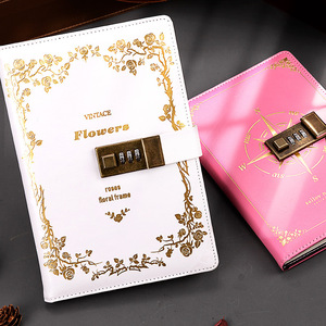 Agendas 2025 Luxury Marble PU Leather Hardcover Notebook Set with Password Lock Secure Diary Notebook for <span class=keywords><strong>Secret</strong></span> Gift SET - Product Image 5