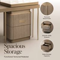 Ensemble de présentoirs à bijoux sur mesure en or champagne, acier inoxydable, vitrine en verre avec armoire de rangement en bois verrouillable