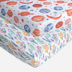 <span class=keywords><strong>Baby</strong></span>-Bettlaken Wasserdichte <span class=keywords><strong>Baby</strong></span> blätter aus Baumwolle und Bambus faser Benutzer definierte Mini-Babybettlaken mit Tier druck - Product Image 1