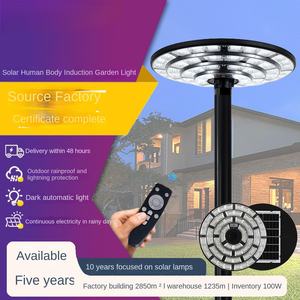 Lámpara solar LED de alta luminosidad de 500W 1000W con cuerpo de lámpara de ABS, adecuada para césped, patio y aceras - Product Image 2