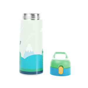 Northfox Grande bouteille d'eau isolée en acier inoxydable à double paroi pour enfants Thermos Paille en silicone liquide pour enfants pour large - Product Image 5