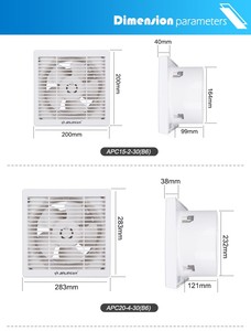 Ventilador Extractor <span class=keywords><strong>de</strong></span> <span class=keywords><strong>Aire</strong></span> <span class=keywords><strong>de</strong></span> Pared <span class=keywords><strong>para</strong></span> Baño y Cocina, Tipo Presión <span class=keywords><strong>de</strong></span> <span class=keywords><strong>Aire</strong></span>, Nuevo Diseño - Product Image 4