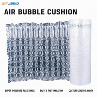 Film à colonnes d'air à épaisseur personnalisée 50/70 microns, rouleau de coussin gonflable à pompe manuelle pour l'emballage de bouteilles de vin fragiles