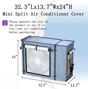 Unités extérieures de climatiseur résistantes au vent et à la neige, taille maximale 32,3Lx13,7Wx24H pouces, utilisables pendant le fonctionnement, gris. - Product Image 4