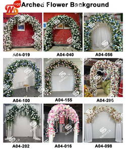 Arche de fleurs artificielles lisses, très demandée, pour mariage, décoration d'arche de roses, arche de fleurs blanches, toile de fond de porte - Product Image 5