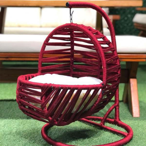 In corda intrecciata per la casa del gatto in Rattan tessuto nido per animali in Rattan con Design elevato sedia altalene per gatti da esterno impermeabile cesto appeso per animali domestici - Product Image 3