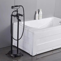 Mitigeur de bain sur pied classique avec douchette Vintage salle de bain montage au sol baignoire douche mitigeur robinets