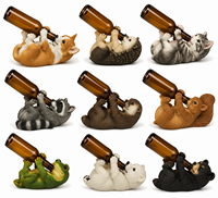 Soporte para Botellas de Vino de Poliresina Hecho a Mano, Soporte para Botellas de Vino con Forma de Animal, Decoración para el Hogar, Regalo para Bar